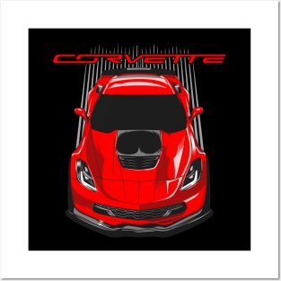 Corvette C7 Z06 - Red Posters and Art